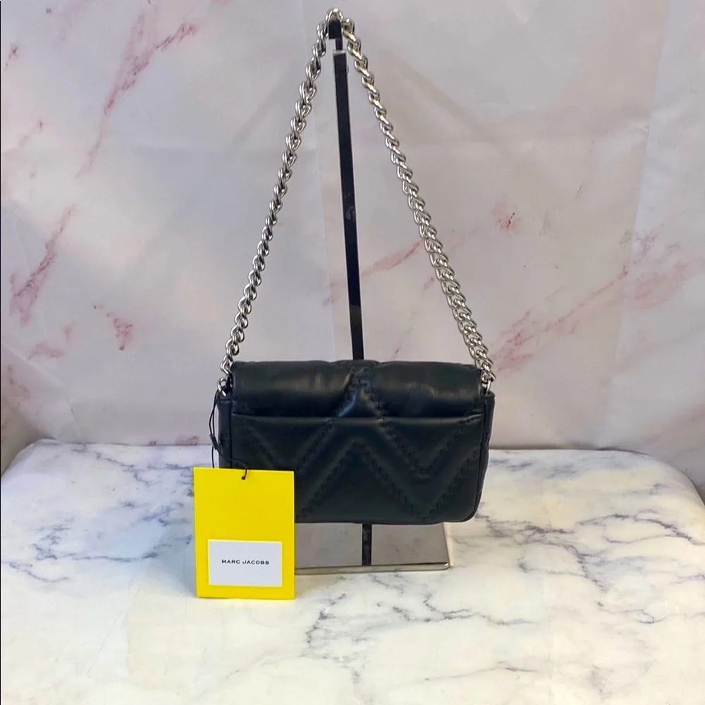 NWT Marc Jacobs Black Quilted Mini Shoulder Bag - Picture 3 of 11